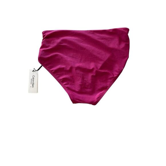 Calvin Klein‎ Bikini Bottoms Convertible Shimmer Fuchsia Pink Size S NWT $58 - Picture 2 of 4